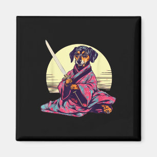 Funny Dackel Dackel Hund Japanisch Tattoo Ukiyoe Magnet
