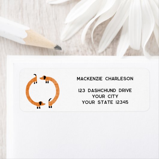 Funny Dackel Dackel Hunde Rücksendeadresse (Insitu)