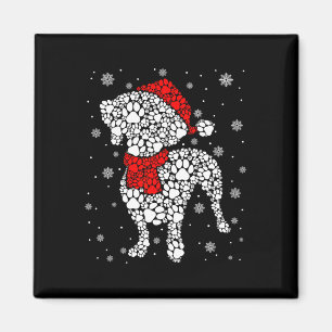 Funny Dackel Dog Paws Weihnachtsmannmütze Weihnach Magnet