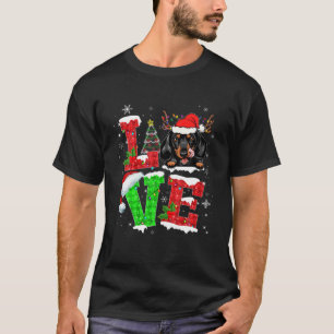Funny Dackel Dog Tree Weihnachtslicht Weihnachten T-Shirt