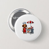 Funny Dackel Dog Weiner Sausage Hotdog Sandwich Button (Vorne & Hinten)