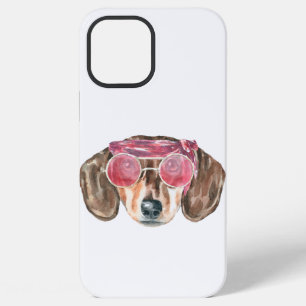 Funny Dackel Face Hippie Dog iPhone 12 Pro Max Hülle