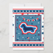 Funny Dackel Feuerwerk 4. Juli GRILLEN Party Einladung (Vorderseite)