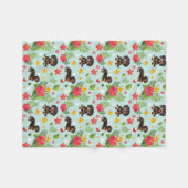 Funny Dackel Gift Fleecedecke (Vorderseite (Horizontal))