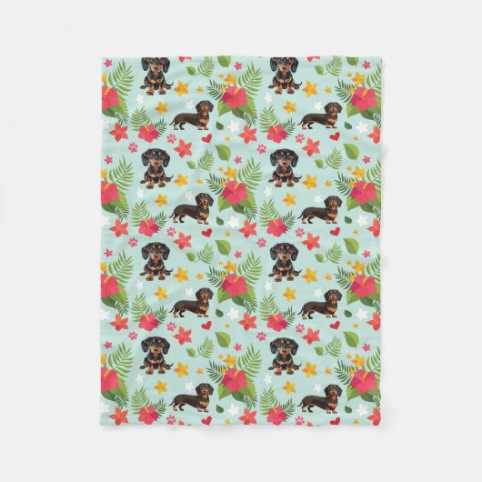 Funny Dackel Gift Fleecedecke (Vorderseite)