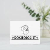 Funny Dackel - glatt Postkarte (Stehend Vorderseite)