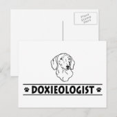 Funny Dackel - glatt Postkarte (Vorne/Hinten)