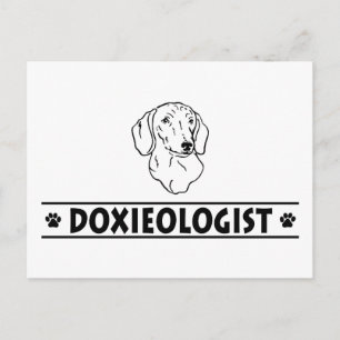 Funny Dackel - glatt Postkarte