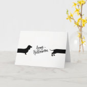 Funny Dackel Halloween Karte (Gelbe Blume)