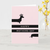 Funny Dackel Happy Mother Day Karte (Gelbe Blume)
