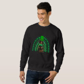 Funny Dackel Hund Green Rainbow Happy St Patrick Sweatshirt (Vorne ganz)