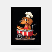 Funny Dackel Hund Hotdog Sandwich Würstchen Wurst Acrylschild (Vorderseite)