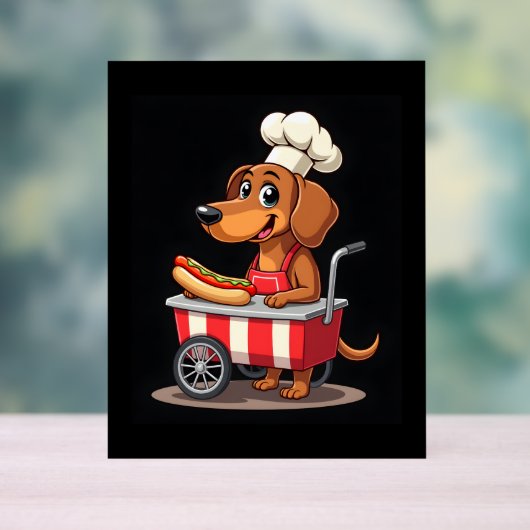 Funny Dackel Hund Hotdog Sandwich Würstchen Wurst Acrylschild (Neutral)