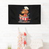 Funny Dackel Hund Hotdog Sandwich Würstchen Wurst Banner (Insitu)