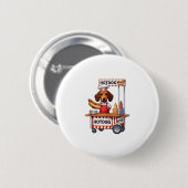 Funny Dackel Hund Hotdog Sandwich Würstchen Wurst Button (Vorne & Hinten)