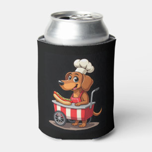 Funny Dackel Hund Hotdog Sandwich Würstchen Wurst Dosenkühler
