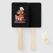 Funny Dackel Hund Hotdog Sandwich Würstchen Wurst Fächer (Vorne und Hinten)