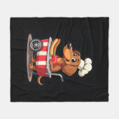 Funny Dackel Hund Hotdog Sandwich Würstchen Wurst Fleecedecke (Vorderseite (Horizontal))