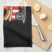 Funny Dackel Hund Hotdog Sandwich Würstchen Wurst Geschirrtuch (Viertel Falte)