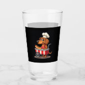 Funny Dackel Hund Hotdog Sandwich Würstchen Wurst Glas (Vorderseite)
