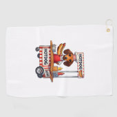 Funny Dackel Hund Hotdog Sandwich Würstchen Wurst Golfhandtuch (Horizontal)
