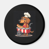 Funny Dackel Hund Hotdog Sandwich Würstchen Wurst Magnet (Vorne)