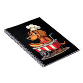 Funny Dackel Hund Hotdog Sandwich Würstchen Wurst Notizblock (Rechte Seite)