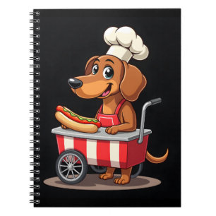 Funny Dackel Hund Hotdog Sandwich Würstchen Wurst Notizblock