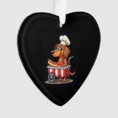 Funny Dackel Hund Hotdog Sandwich Würstchen Wurst Ornament (Vorderseite)