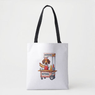 Funny Dackel Hund Hotdog Sandwich Würstchen Wurst Tasche