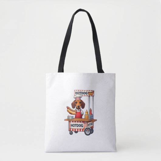 Funny Dackel Hund Hotdog Sandwich Würstchen Wurst Tasche (Vorderseite)