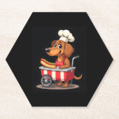Funny Dackel Hund Hotdog Sandwich Würstchen Wurst Untersetzer (Vorderseite)
