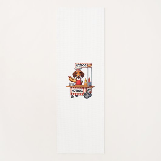 Funny Dackel Hund Hotdog Sandwich Würstchen Wurst Yogamatte (Vorderseite)