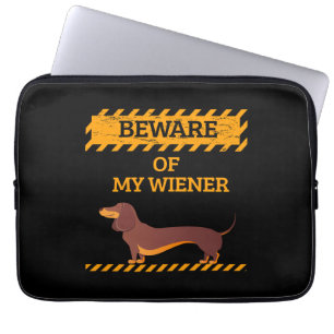 Funny Dackel Hund Lover Vorsicht vor meiner Dackel Laptopschutzhülle