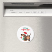 Funny Dackel Hund Niedlich Frohe Weihnachten Magnet (In Situ (Geschirrspüler))