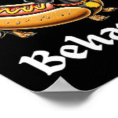 Funny Dackel Hund über mein Wurstverhalten Poster (Ecke)