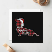 Funny Dackel Hund Weihnachten Mitteilungskarte (Vorderseite/Rückseite Beispiel)