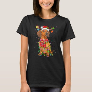 Funny Dackel Hund Weihnachtslicht Antlers Xmas T-Shirt