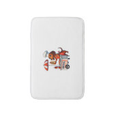 Funny Dackel Hund Würstchen Wurst Hotdog Sandwich Badematte (Vorderseite Vertikal)