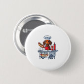 Funny Dackel Hund Würstchen Wurst Hotdog Sandwich Button (Vorne & Hinten)
