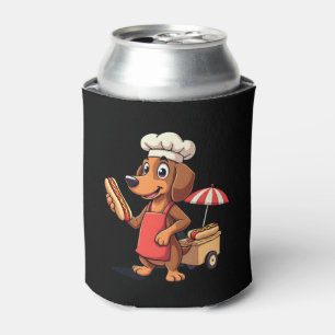 Funny Dackel Hund Würstchen Wurst Hotdog Sandwich Dosenkühler