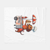 Funny Dackel Hund Würstchen Wurst Hotdog Sandwich Fleecedecke (Vorderseite (Horizontal))