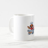 Funny Dackel Hund Würstchen Wurst Hotdog Sandwich Kaffeetasse (Vorderseite Links)