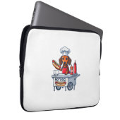 Funny Dackel Hund Würstchen Wurst Hotdog Sandwich Laptopschutzhülle (Vorne Rechts)