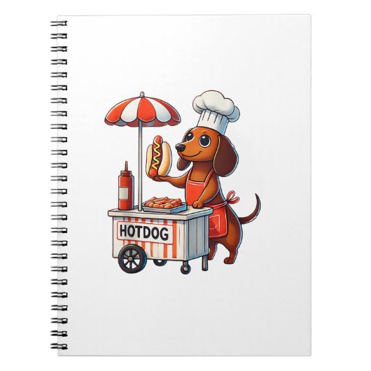 Funny Dackel Hund Würstchen Wurst Hotdog Sandwich Notizblock (Vorderseite)