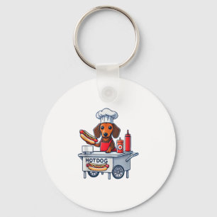 Funny Dackel Hund Würstchen Wurst Hotdog Sandwich Schlüsselanhänger