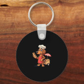 Funny Dackel Hund Würstchen Wurst Hotdog Sandwich Schlüsselanhänger (Vorderseite)