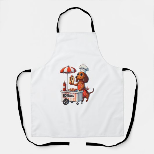Funny Dackel Hund Würstchen Wurst Hotdog Sandwich Schürze (Vorderseite)