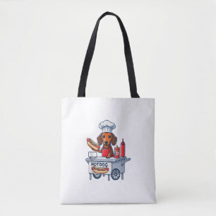 Funny Dackel Hund Würstchen Wurst Hotdog Sandwich Tasche