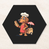 Funny Dackel Hund Würstchen Wurst Hotdog Sandwich Untersetzer (Vorderseite)